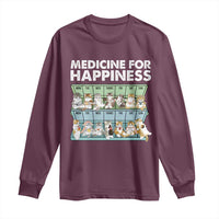 Mental Health Long Sleeve Shirt Medicine Fot Happiness Cute Cat