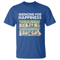 Mental Health T Shirt Medicine Fot Happiness Cute Cat