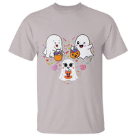 Halloween T Shirt Cute Ghost Dancing In The Candy Rain Spooky Season - Wonder Print Shop