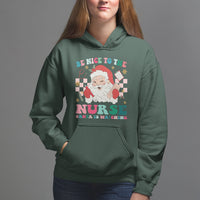 Be Nice To The Nurse Santa is Watching Christmas Hoodie - Wonder Print Shop