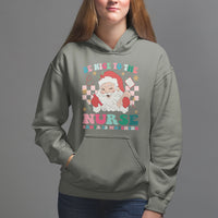Be Nice To The Nurse Santa is Watching Christmas Hoodie - Wonder Print Shop