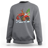 Construction Excavator Christmas Tree Light Sweatshirt - Wonder Print Shop