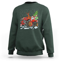 Construction Excavator Christmas Tree Light Sweatshirt - Wonder Print Shop