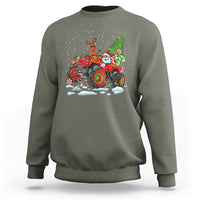 Construction Excavator Christmas Tree Light Sweatshirt - Wonder Print Shop