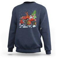 Construction Excavator Christmas Tree Light Sweatshirt - Wonder Print Shop