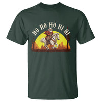 Cowboy Santa Claus Riding A Horse Ho Ho Hi Hi T Shirt - Wonder Print Shop