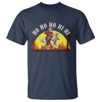 Cowboy Santa Claus Riding A Horse Ho Ho Hi Hi T Shirt - Wonder Print Shop
