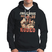 Vintage Jingle Horse Rodeo Funny Howdy Western Christmas Hoodie - Wonder Print Shop