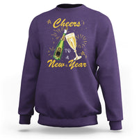 Cheers To A Happy New Year Eve Party Sweatshirt - Wonder Print Shop