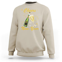 Cheers To A Happy New Year Eve Party Sweatshirt - Wonder Print Shop