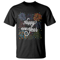 Happy New Year Colorful Firework Lucky Years T Shirt - Wonder Print Shop