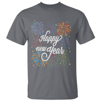Happy New Year Colorful Firework Lucky Years T Shirt - Wonder Print Shop