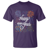Happy New Year Colorful Firework Lucky Years T Shirt - Wonder Print Shop