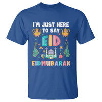 Ramadan T Shirt I'm Just Here To Say EID Mubarak Iftar Islamic Muslim - Wonder Print Shop