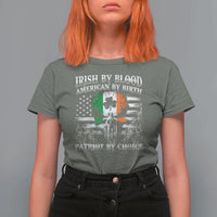Irish American T Shirt For Women Irish By Blood American By Birth Patriot By Choice
