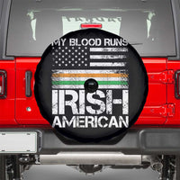 Irish American Pride Spare Tire Cover My Blood Runs Ireland America Flag