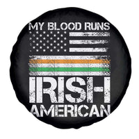 Irish American Pride Spare Tire Cover My Blood Runs Ireland America Flag