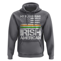 Irish American Pride Hoodie My Blood Runs Ireland America Flag