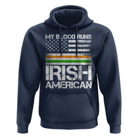 Irish American Pride Hoodie My Blood Runs Ireland America Flag