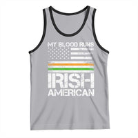 Irish American Pride Tank Top My Blood Runs Ireland America Flag
