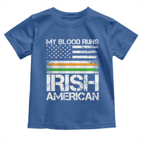 Irish American Pride Toddler T Shirt My Blood Runs Ireland America Flag