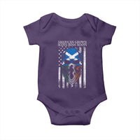American Grown With Scots Irish Roots Baby Onesie American Ulster Scots Skull Flag