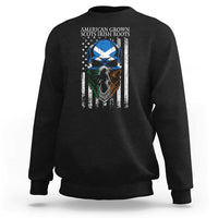 American Grown With Scots Irish Roots Sweatshirt American Ulster Scots Skull Flag