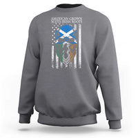 American Grown With Scots Irish Roots Sweatshirt American Ulster Scots Skull Flag