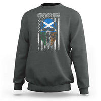 American Grown With Scots Irish Roots Sweatshirt American Ulster Scots Skull Flag