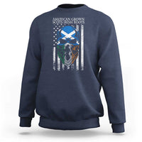 American Grown With Scots Irish Roots Sweatshirt American Ulster Scots Skull Flag