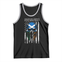 American Grown With Scots Irish Roots Tank Top American Ulster Scots Skull Flag