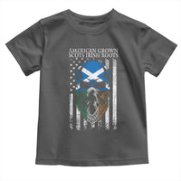 American Grown With Scots Irish Roots Toddler T Shirt American Ulster Scots Skull Flag