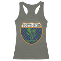 Scots-Irish Pride Racerback Tank Top Shamrock Ulster Scots Scotch Irish Shamrock Thistle