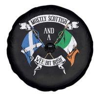 Funny Scots-Irish Pride Spare Tire Cover Mostly Scottish Wee Bit Irish