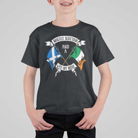 Funny Scots-Irish Pride T Shirt For Kid Mostly Scottish Wee Bit Irish