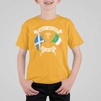 Funny Scots-Irish Pride T Shirt For Kid Mostly Scottish Wee Bit Irish