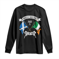 Funny Scots-Irish Pride Long Sleeve Shirt Mostly Scottish Wee Bit Irish