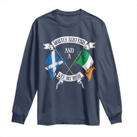 Funny Scots-Irish Pride Long Sleeve Shirt Mostly Scottish Wee Bit Irish