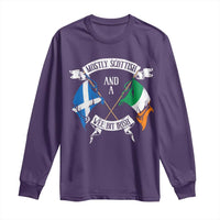 Funny Scots-Irish Pride Long Sleeve Shirt Mostly Scottish Wee Bit Irish