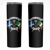 Funny Scots-Irish Pride Skinny Tumbler Mostly Scottish Wee Bit Irish