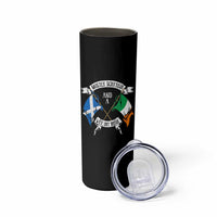 Funny Scots-Irish Pride Skinny Tumbler Mostly Scottish Wee Bit Irish