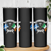Funny Scots-Irish Pride Skinny Tumbler Mostly Scottish Wee Bit Irish