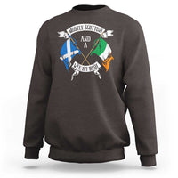 Funny Scots-Irish Pride Sweatshirt Mostly Scottish Wee Bit Irish
