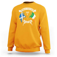 Funny Scots-Irish Pride Sweatshirt Mostly Scottish Wee Bit Irish