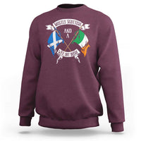 Funny Scots-Irish Pride Sweatshirt Mostly Scottish Wee Bit Irish