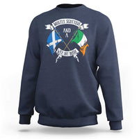 Funny Scots-Irish Pride Sweatshirt Mostly Scottish Wee Bit Irish