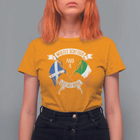 Funny Scots-Irish Pride T Shirt For Women Mostly Scottish Wee Bit Irish