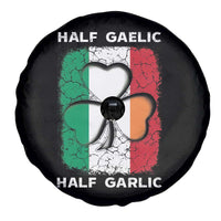 Irish Italian Pride Spare Tire Cover Half Gaelic Half Garlic Shamrock Ireland Italy Flag