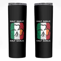 Irish Italian Pride Skinny Tumbler Half Gaelic Half Garlic Shamrock Ireland Italy Flag