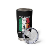 Irish Italian Pride Tumbler Cup Half Gaelic Half Garlic Shamrock Ireland Italy Flag
